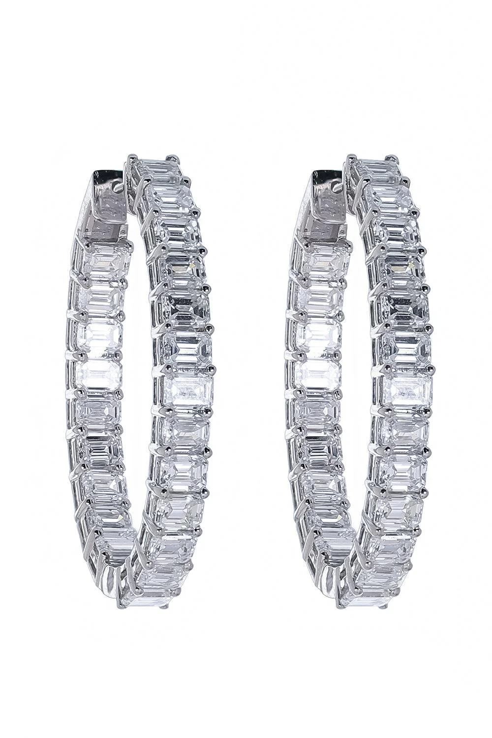 Diamond Scintilate Hoop Earrings