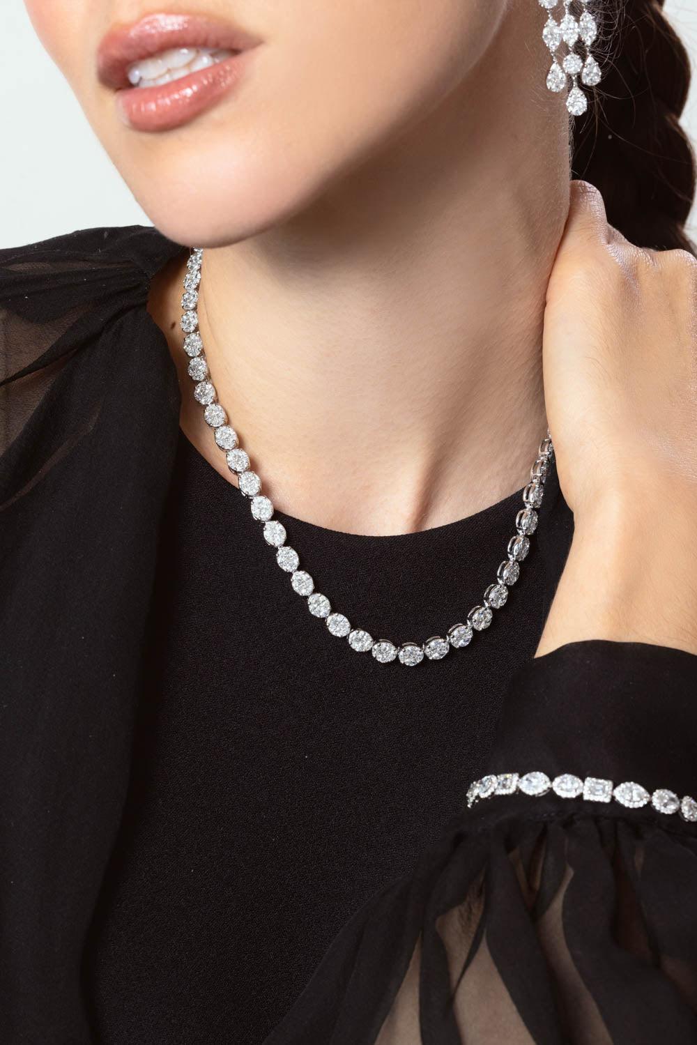 Infiniti Diamond Oval Necklace - Image 4