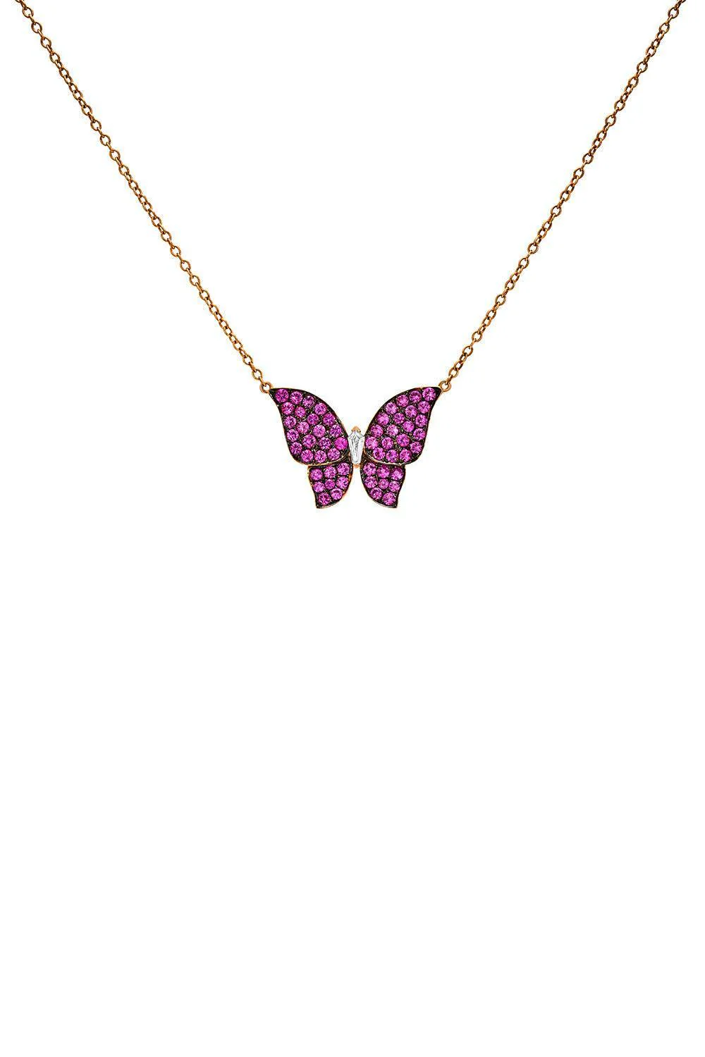Petaluda Pink Sapphire Diamond Necklace