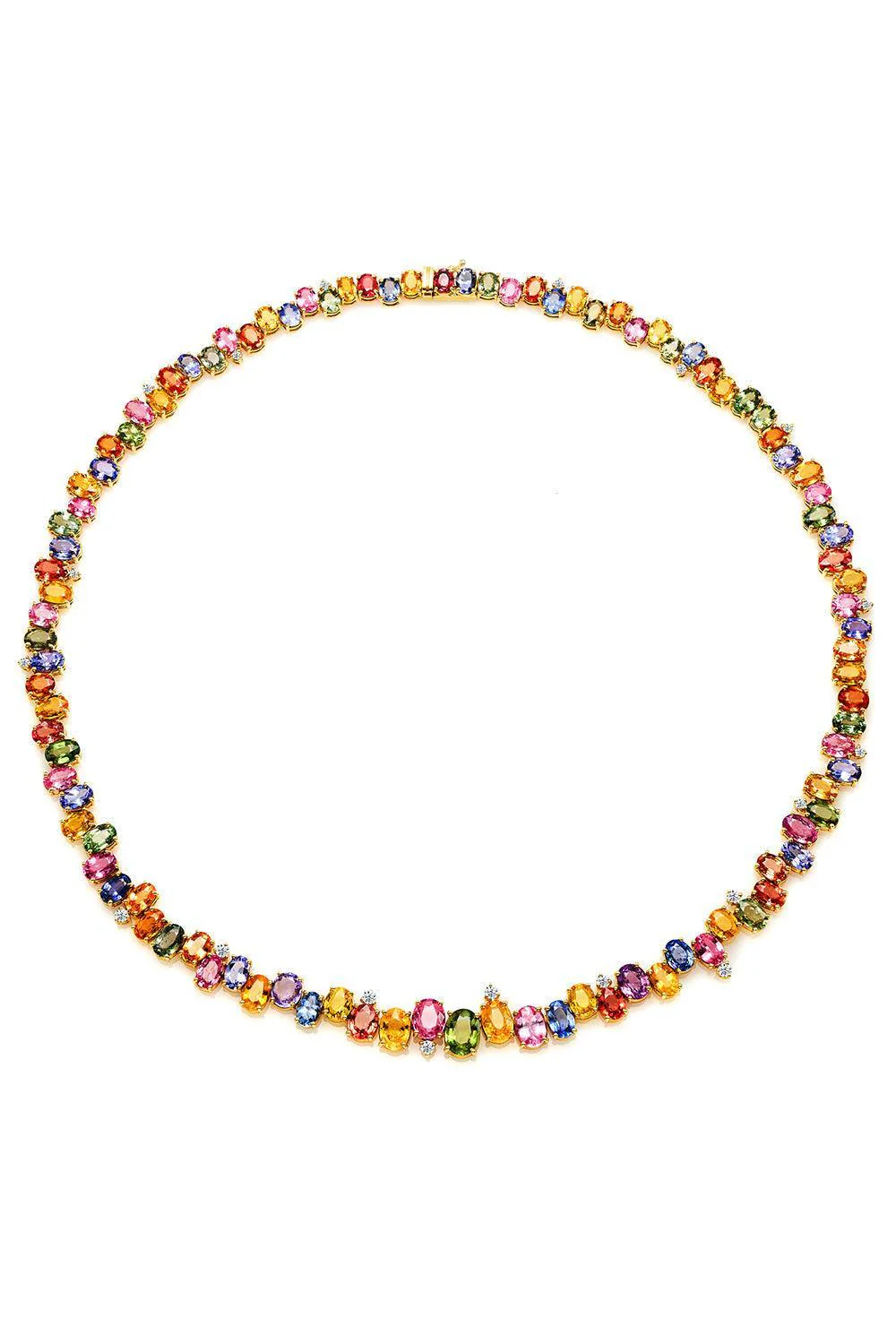 Prisma Multi-Colored Sapphire Tennis Necklace