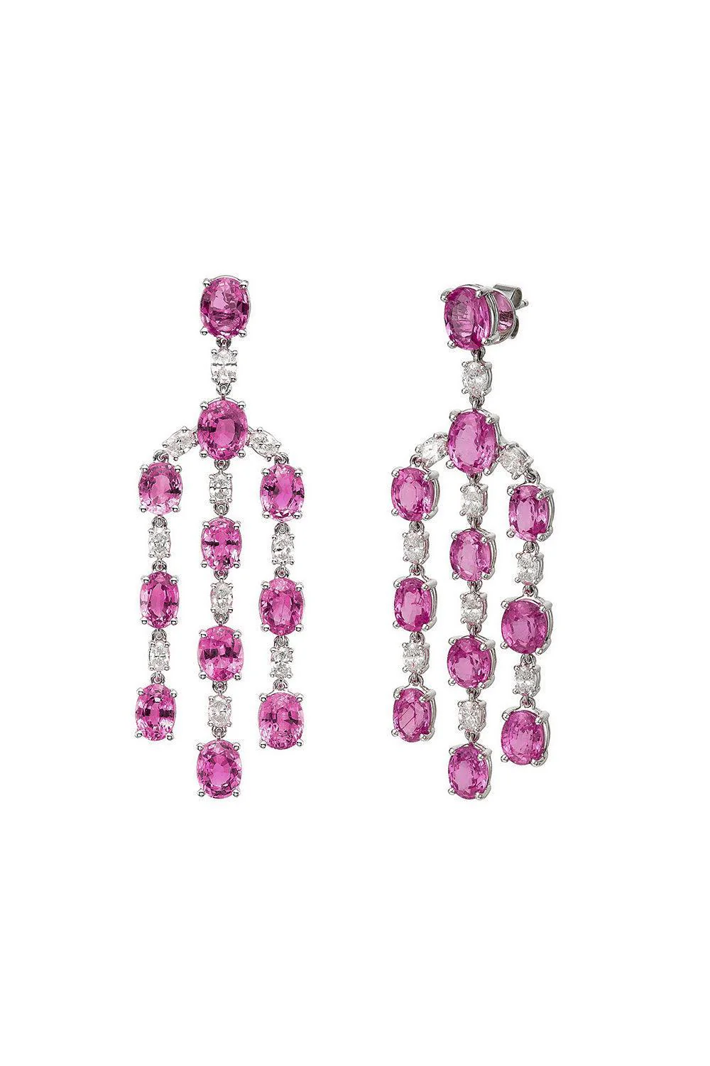 Reina Pink Sapphire Earrings