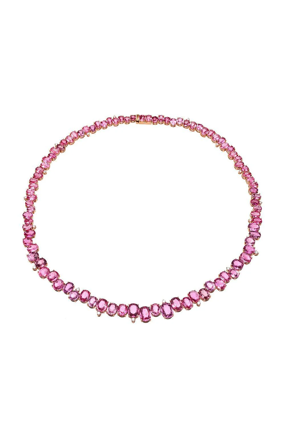 Sakura Pink Sapphire Tennis Necklace