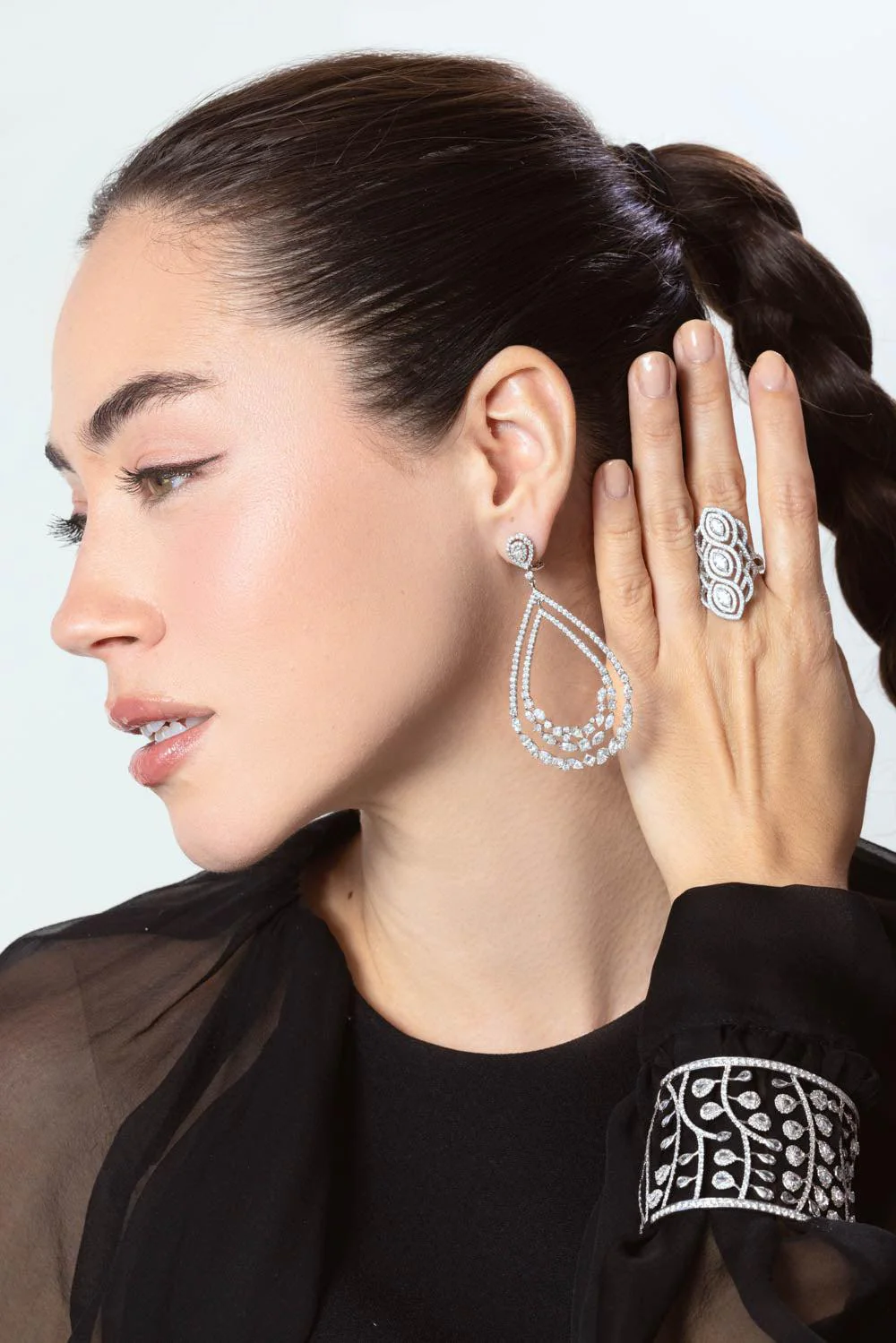 Scintilate Mix shape Diamond Earrings - Image 2