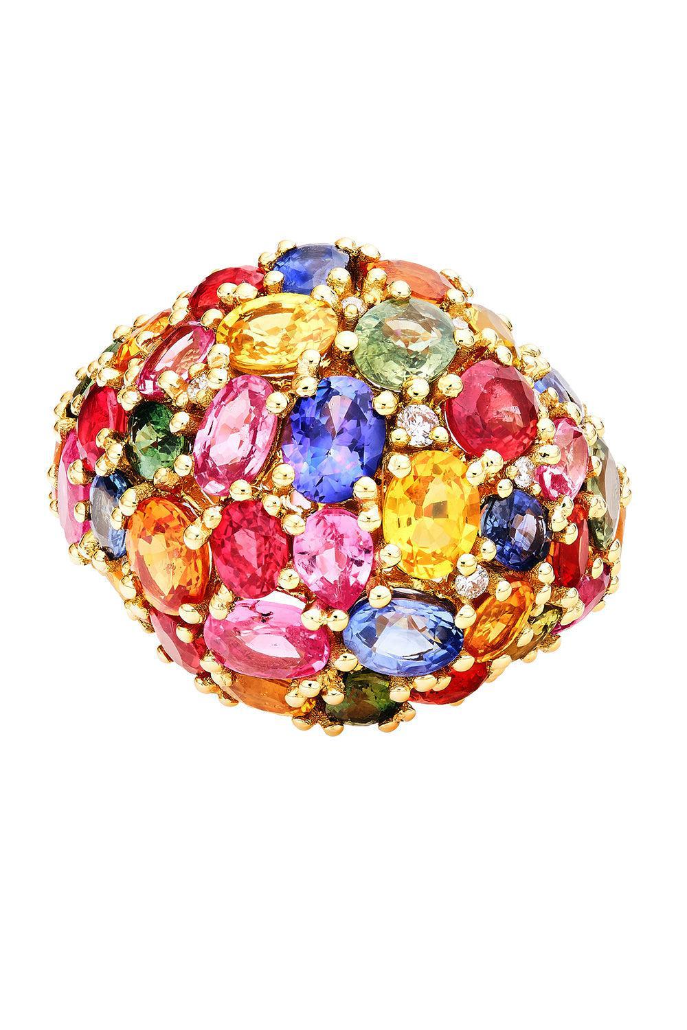 Prisma Multi-Color Sapphire Cocktail Ring