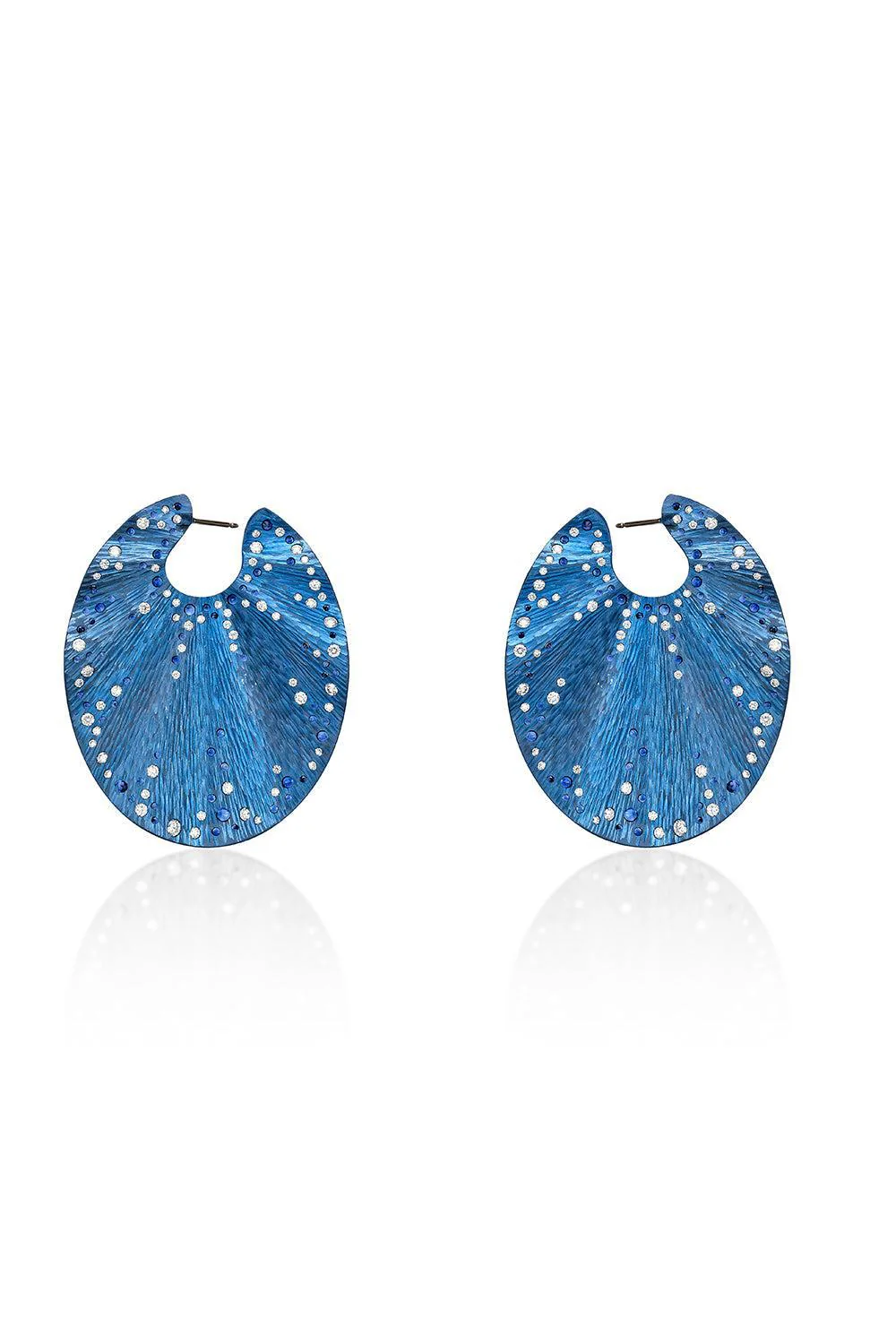 Blue Sapphire Diamond Earrings