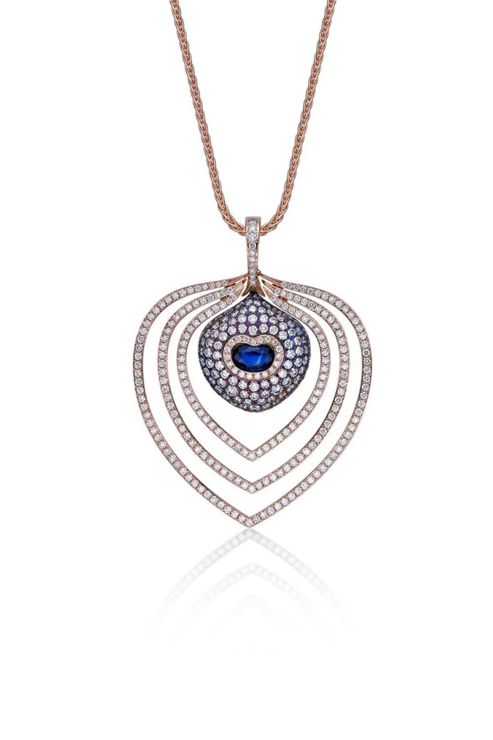 Blue Sapphire Diamond Necklace