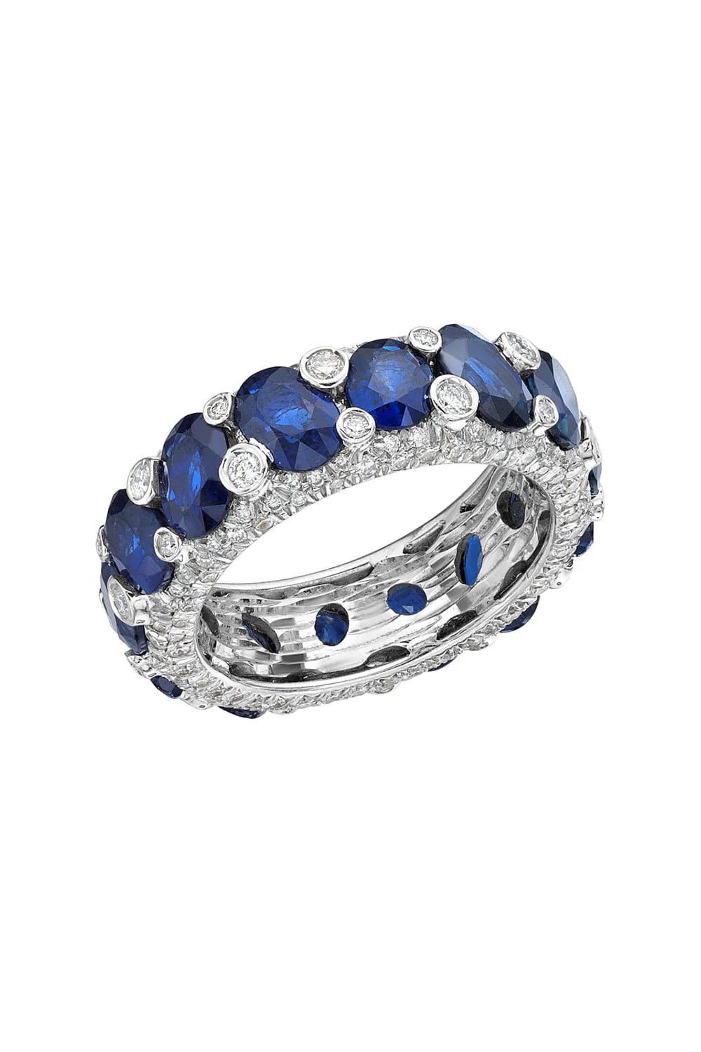 Blue Sapphire Eternity Band