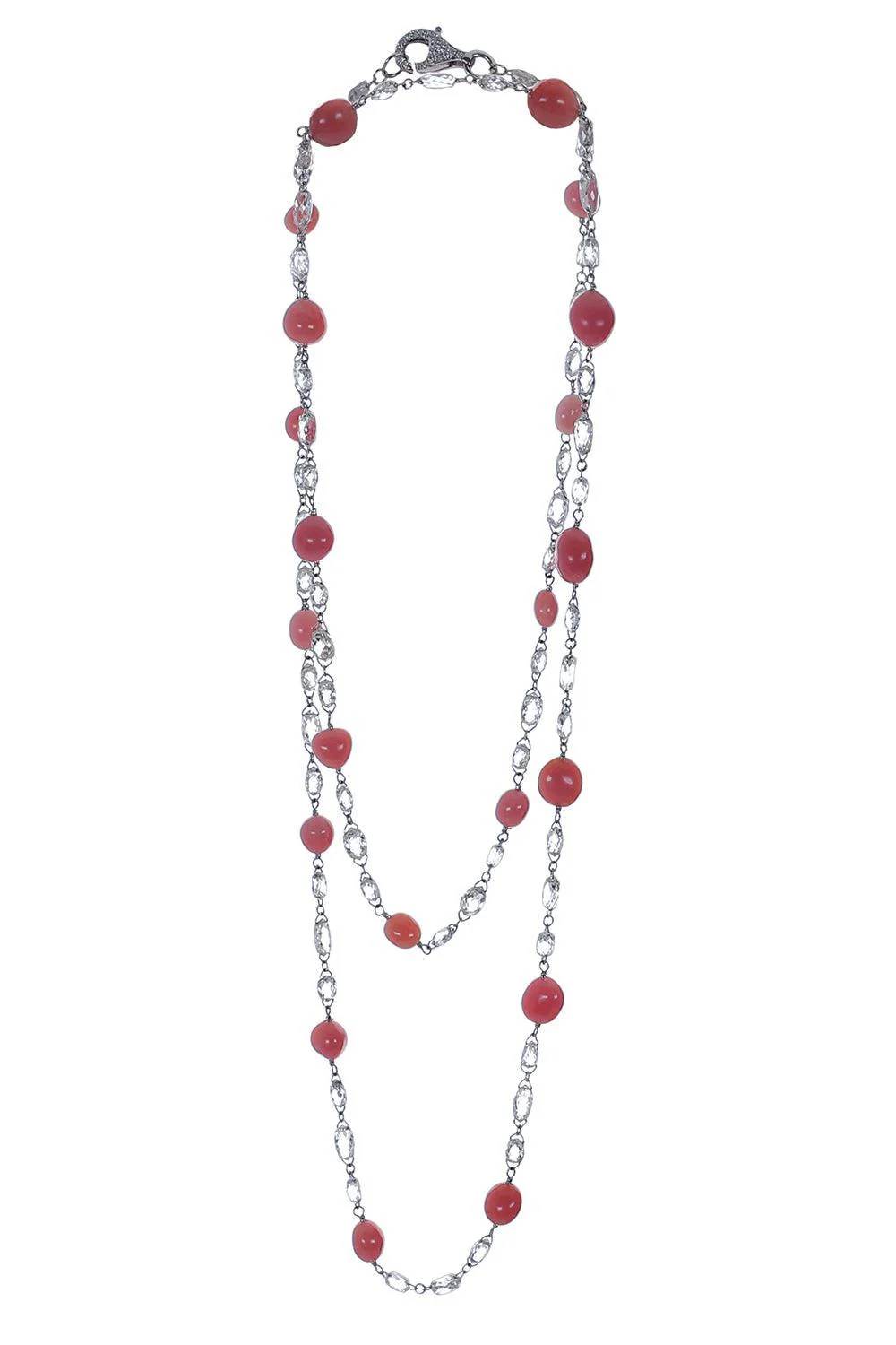 Conch Pearl Luminescent Rose Necklace