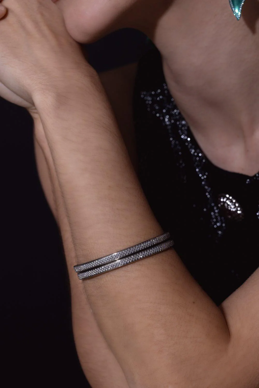 Diamond Bangle Bracelet - Image 3