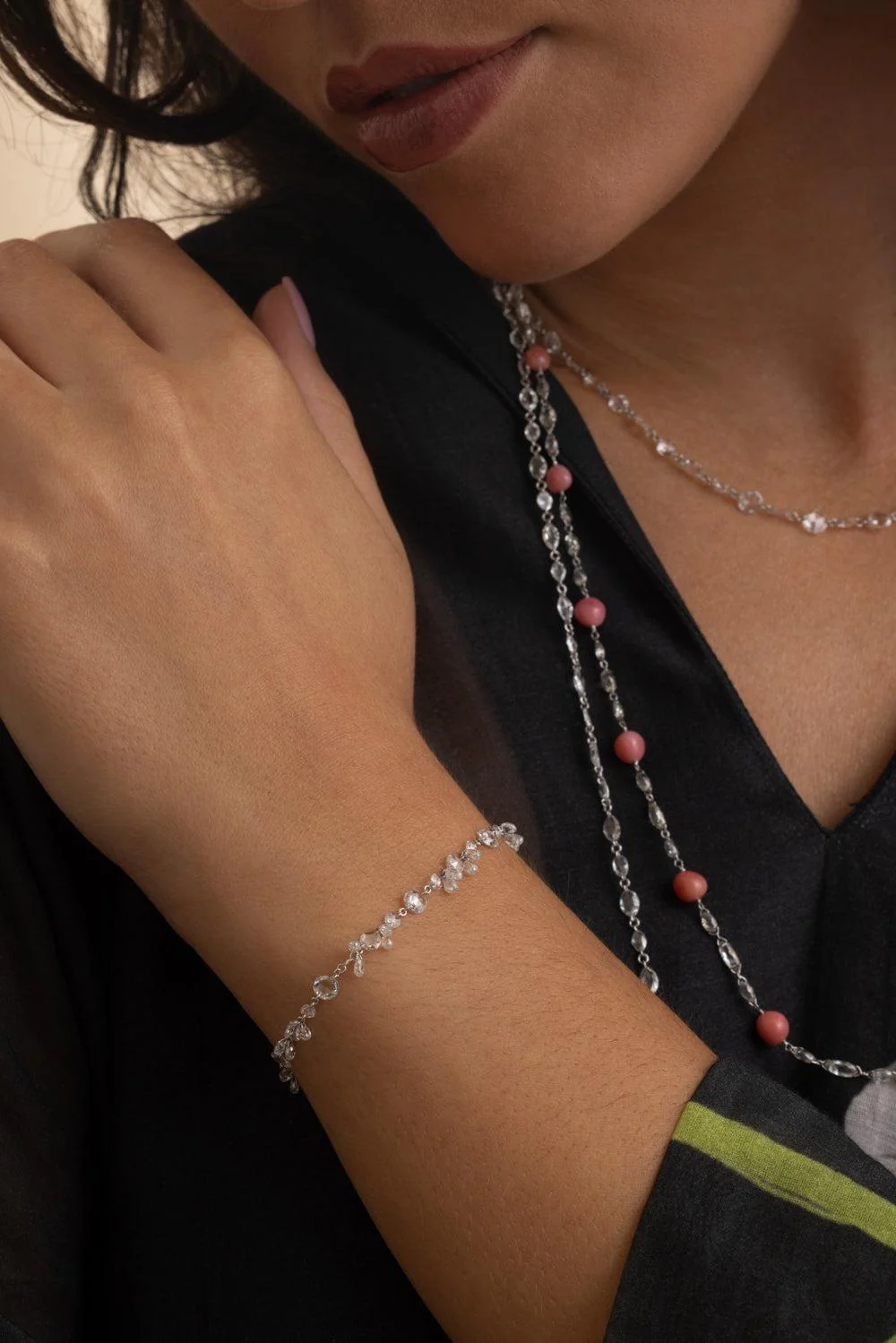 Diamond Luminescent Rose Bracelet - Image 3
