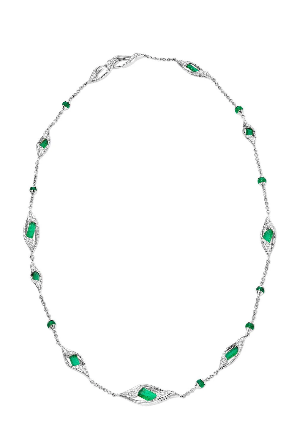 Emerald Tube Necklace