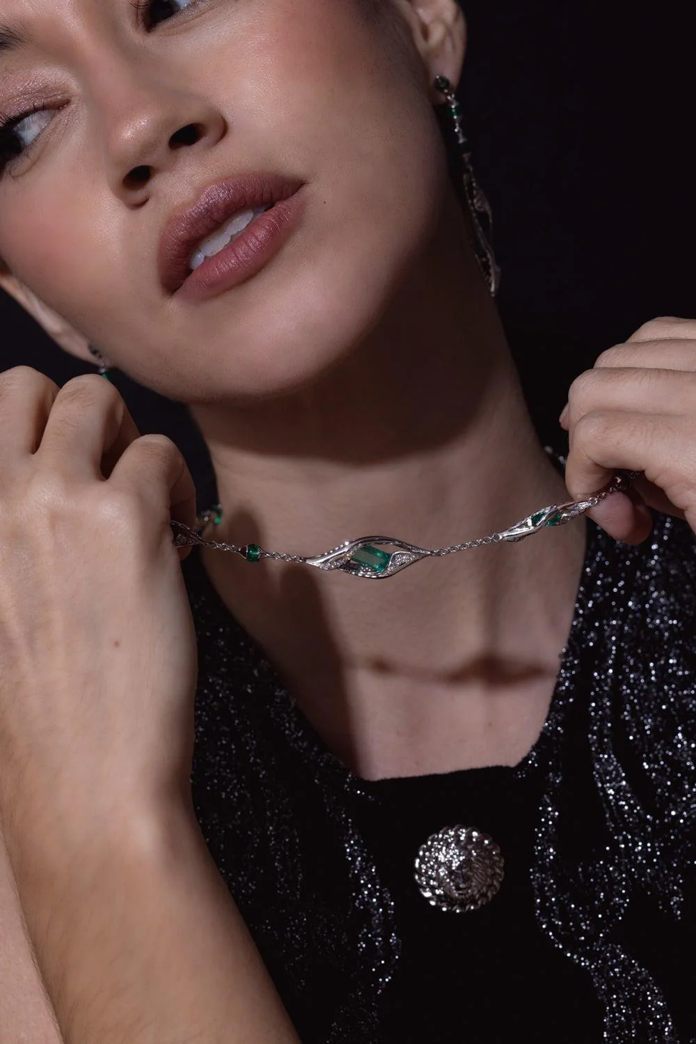Emerald Tube Necklace - Image 3