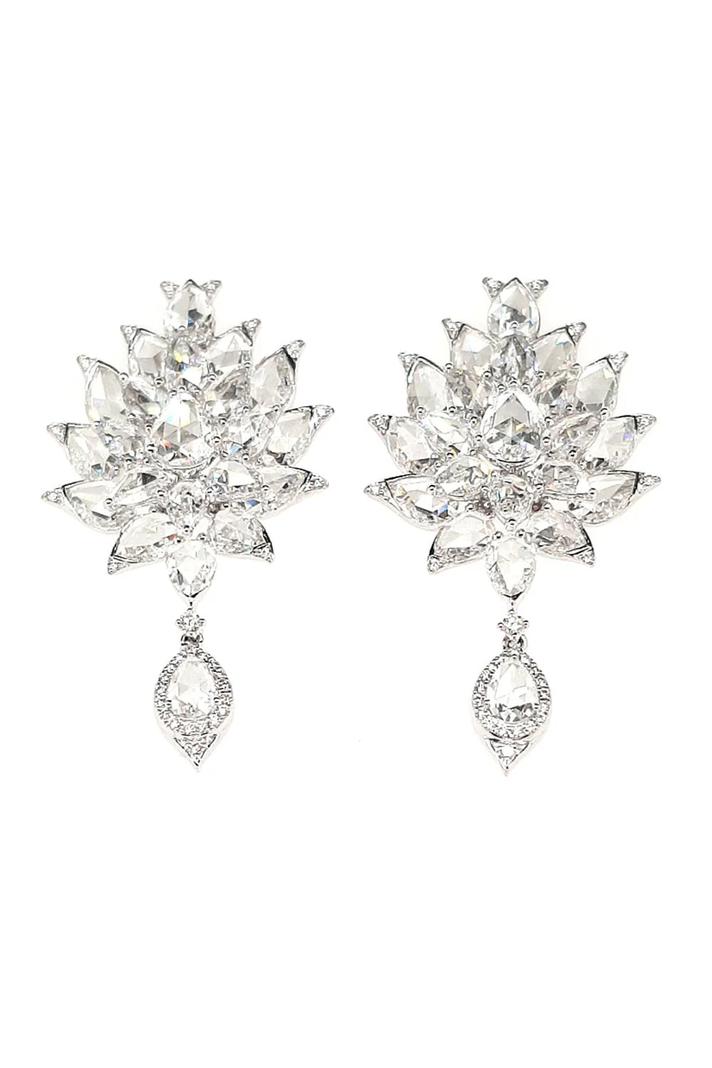 Luminecent Rose Floral Earrings