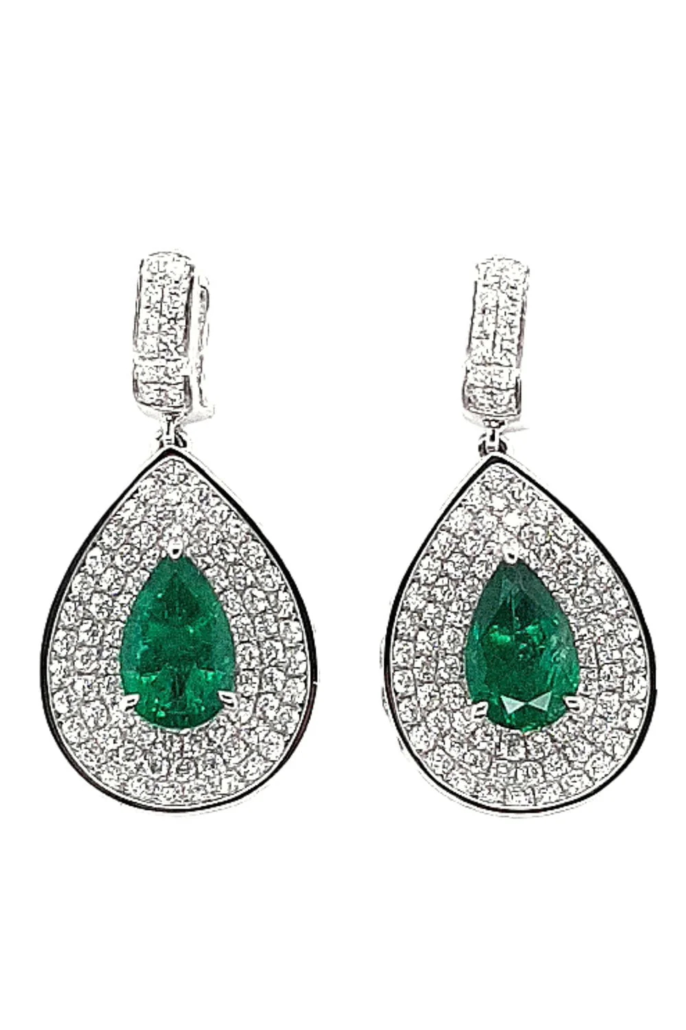 Royale Emerald Diamond Earrings