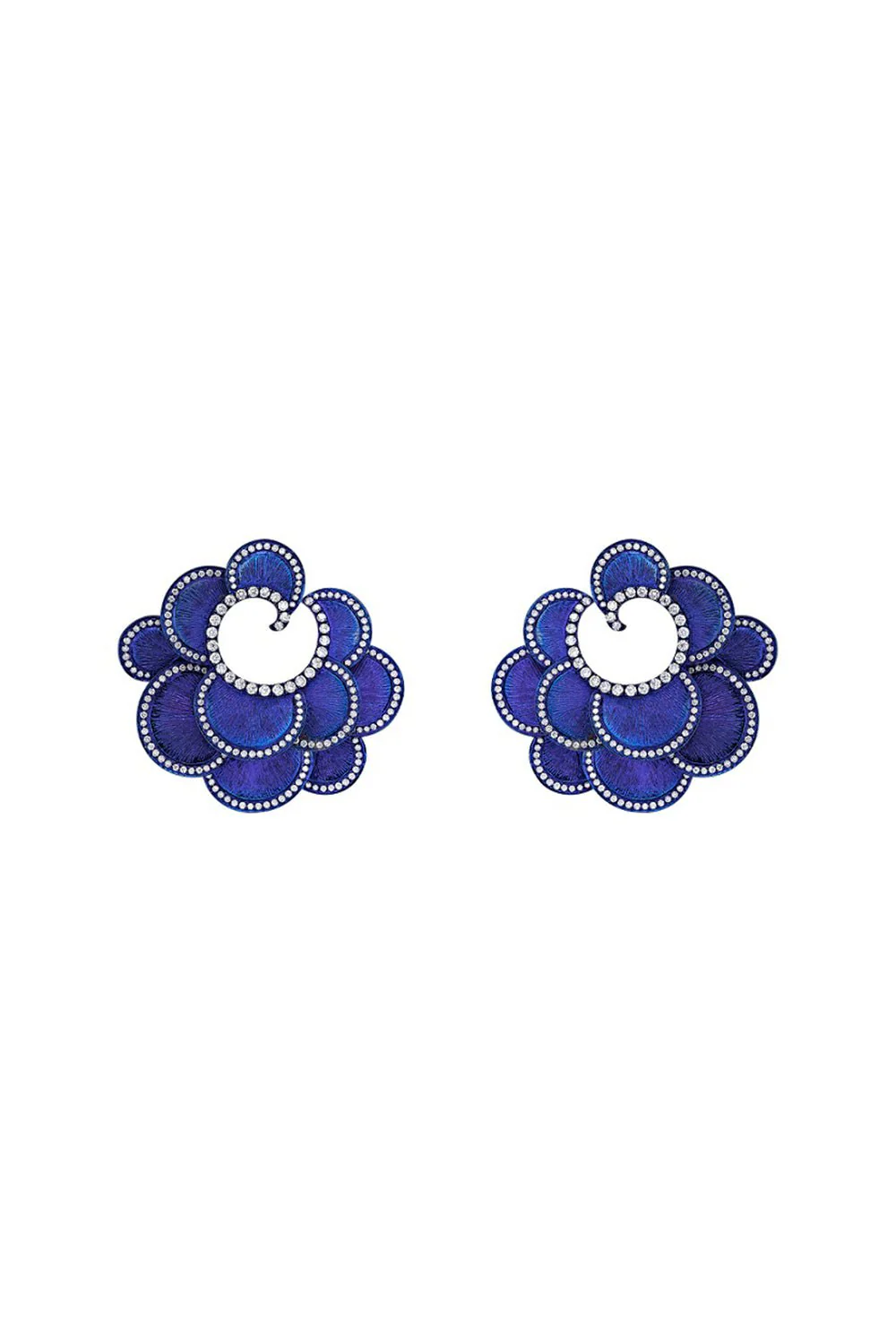 Scalloped Diamond Earrings
