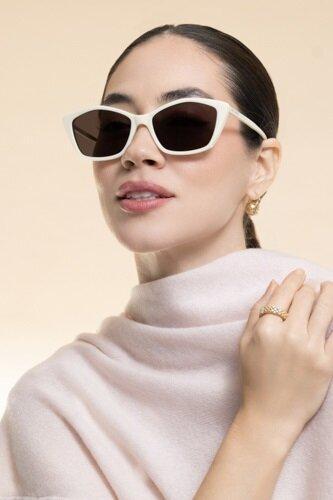 Rectangle Sunglasses - Ivory Black - Image 2