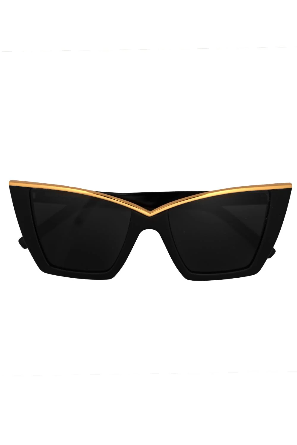 Retro Cat Eye Sunglasses - Black Gold