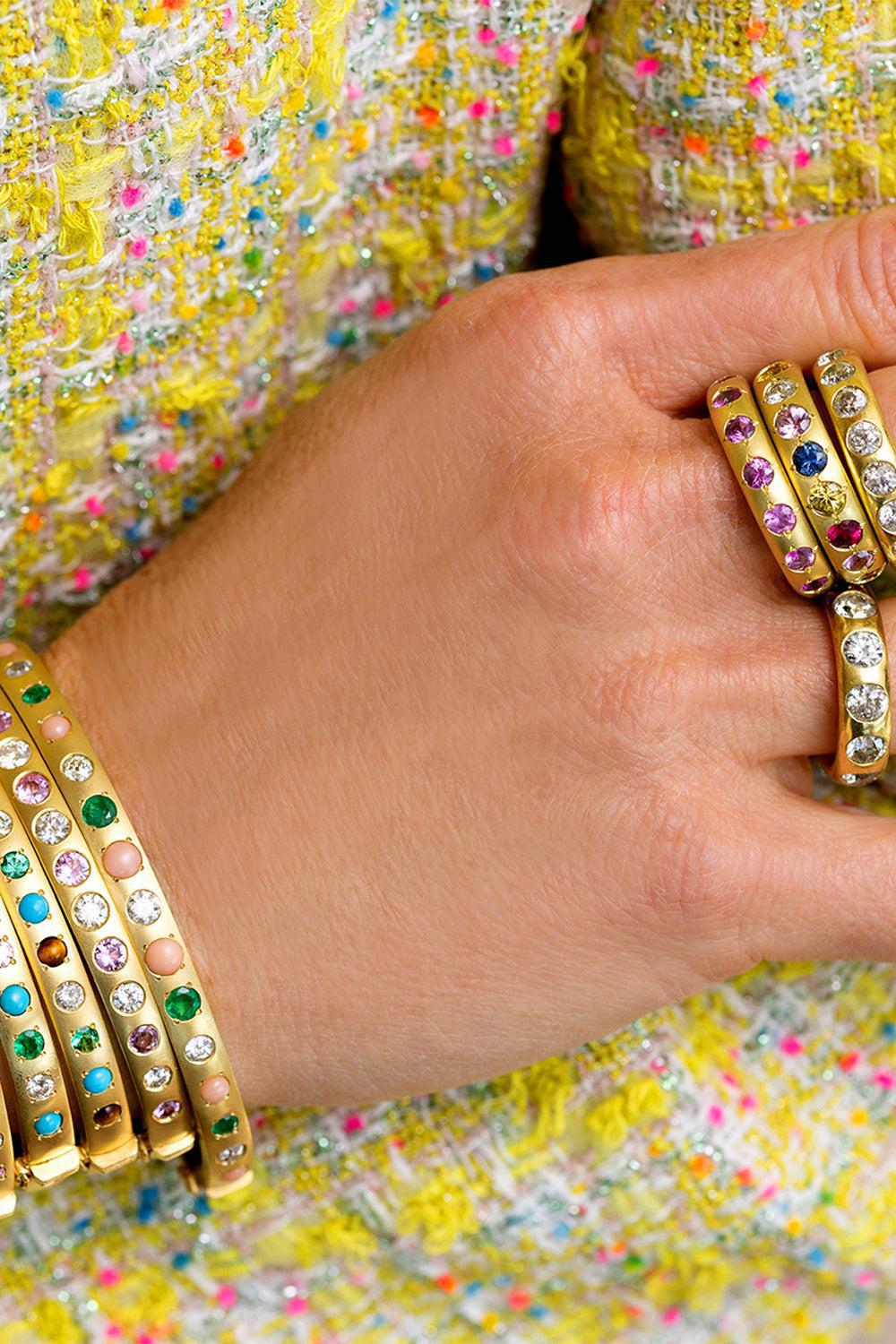 Sapphire Rainbow Gypsy Ring - Image 2