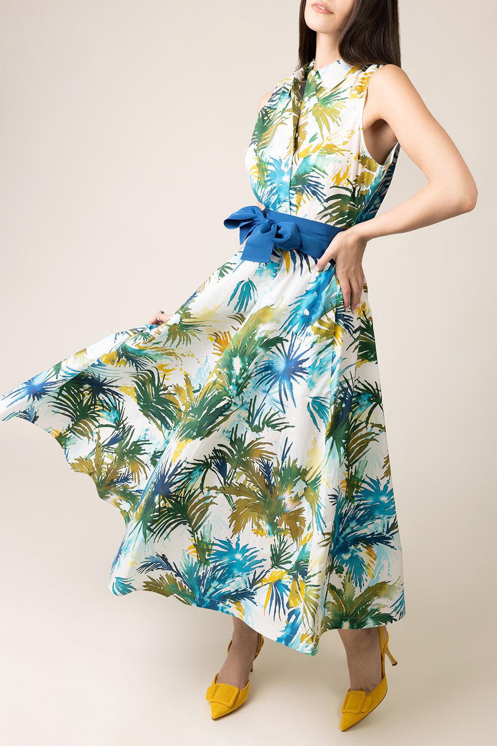 Carydra Dress - Watercolor Palms - Image 2