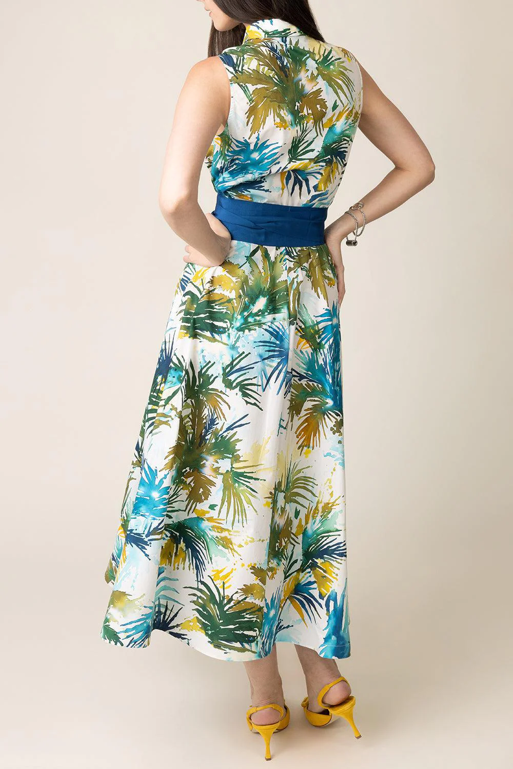 Carydra Dress - Watercolor Palms - Image 4