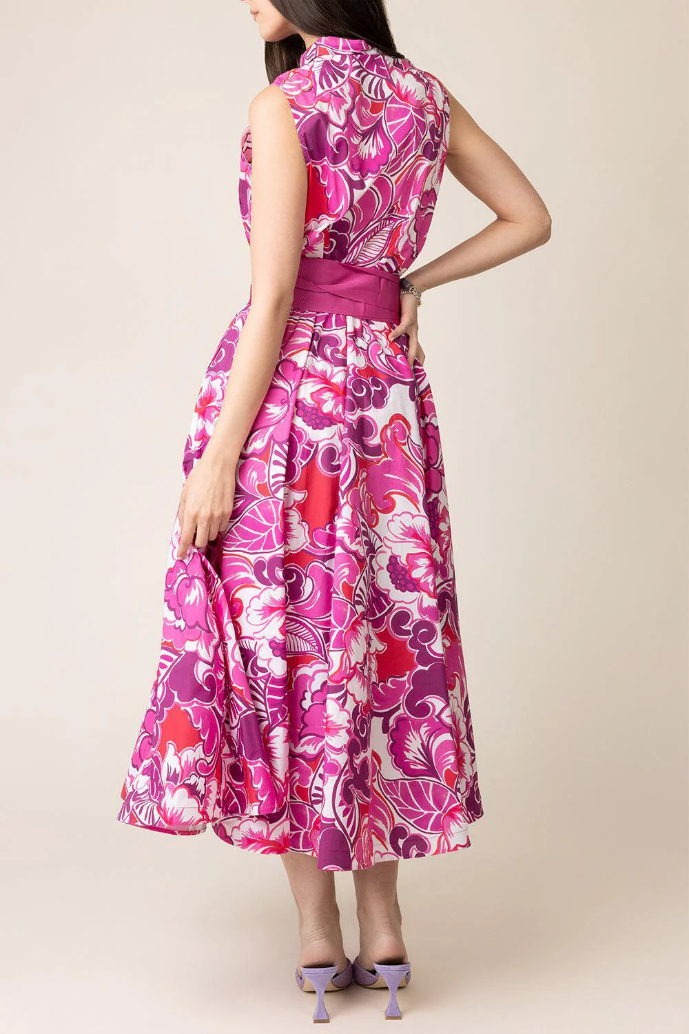 Caryl Dress - Pink Flora - Image 4