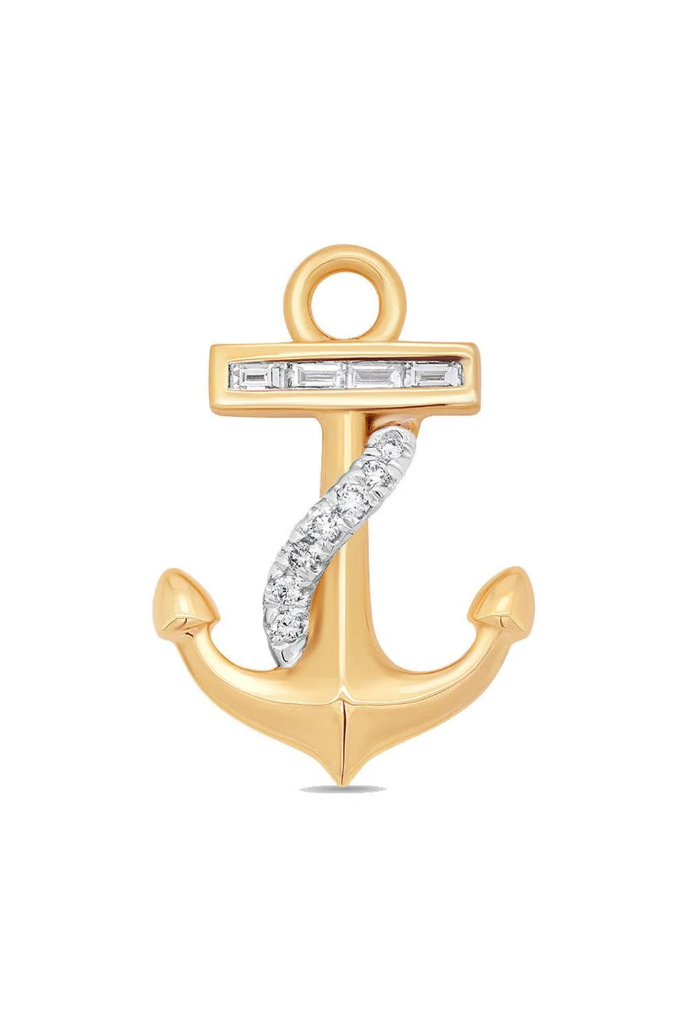 Diamond Anchor Charm