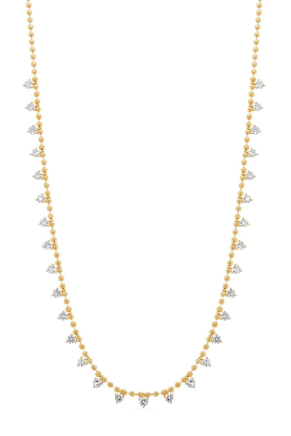 Diamond Drop Round Diamond Necklace