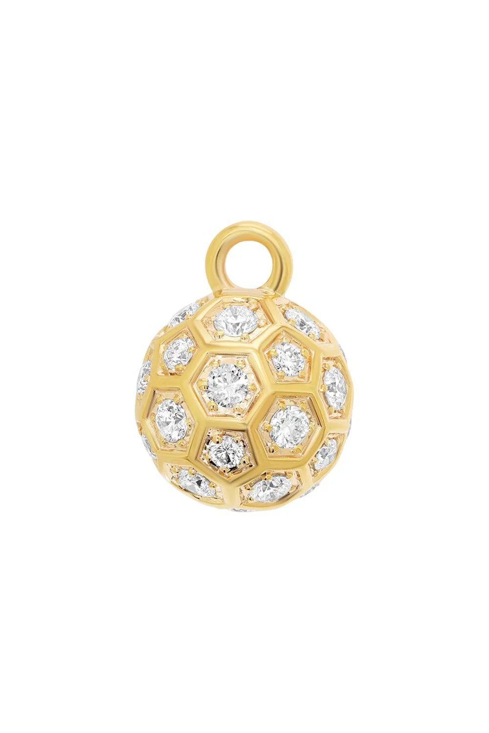 Diamond Honey Comb Ball Charm