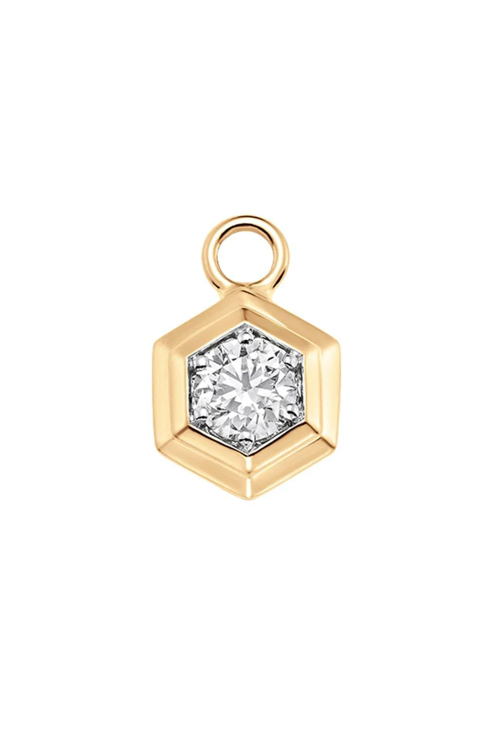 Diamond Honey Comb Pendant Charm