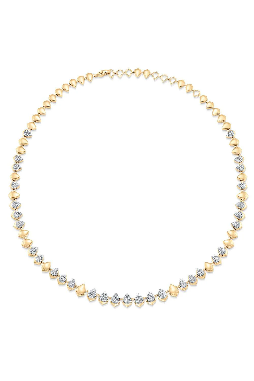 Diamond Pear Halo Choker Necklace