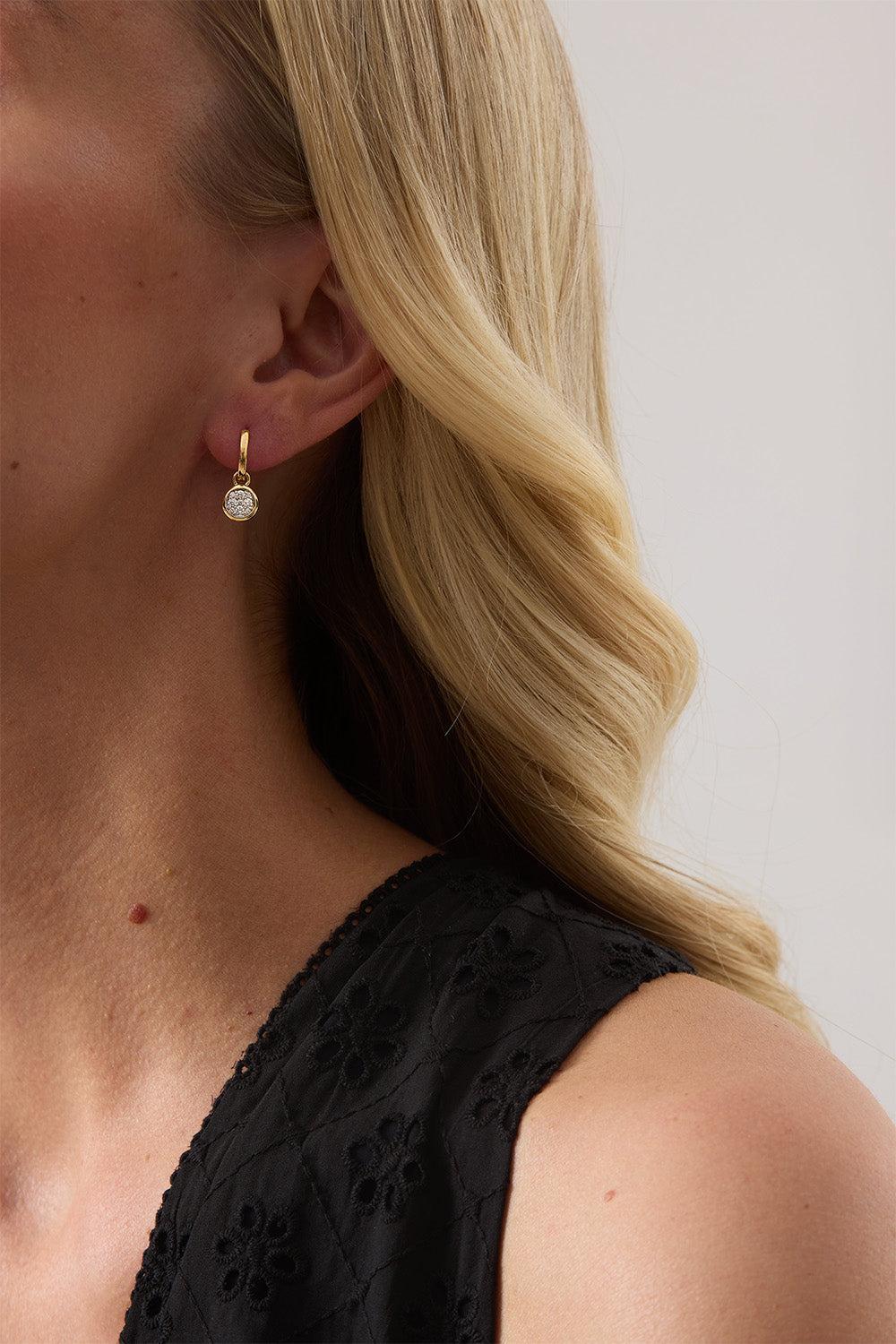 Diamond Round Earring Charms - Image 2
