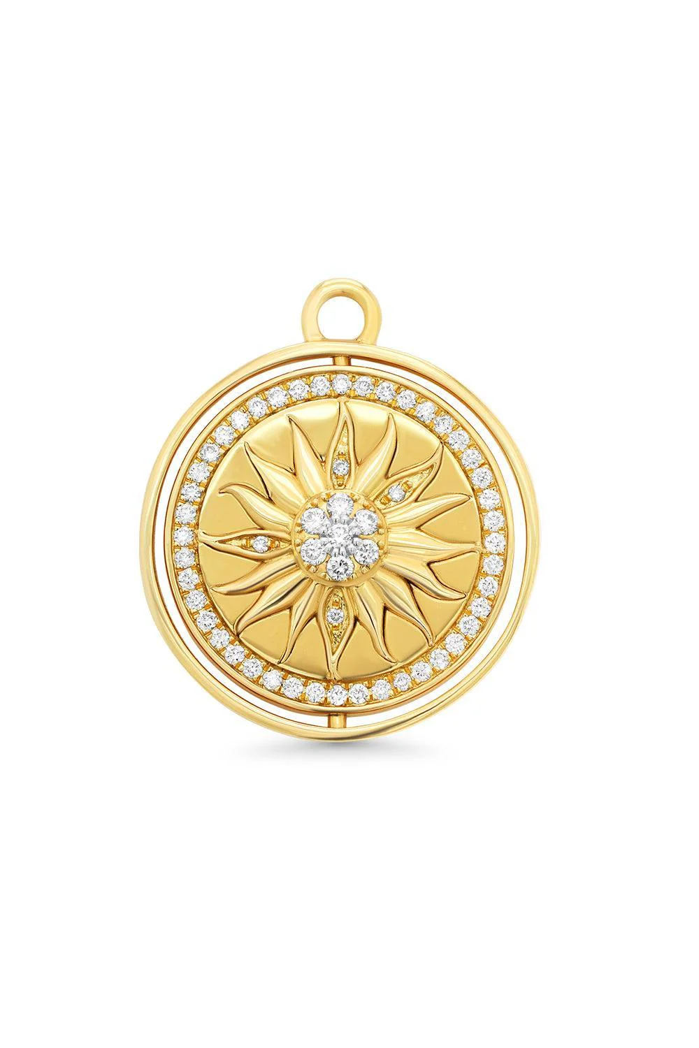Diamond Sun And Moon Charm
