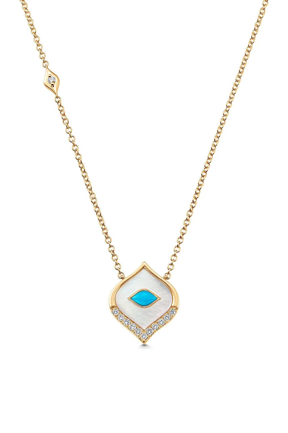 Donna Pearl Turquoise Pendant Necklace