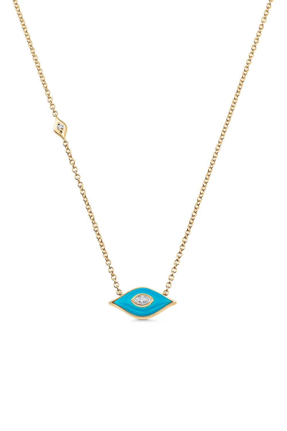 Donna Turquoise Diamond Pendant Necklace