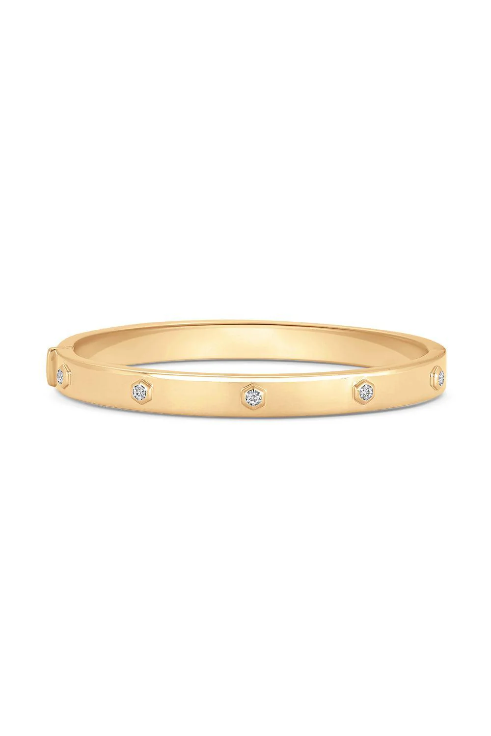Honey Comb Diamond Bangle Bracelet
