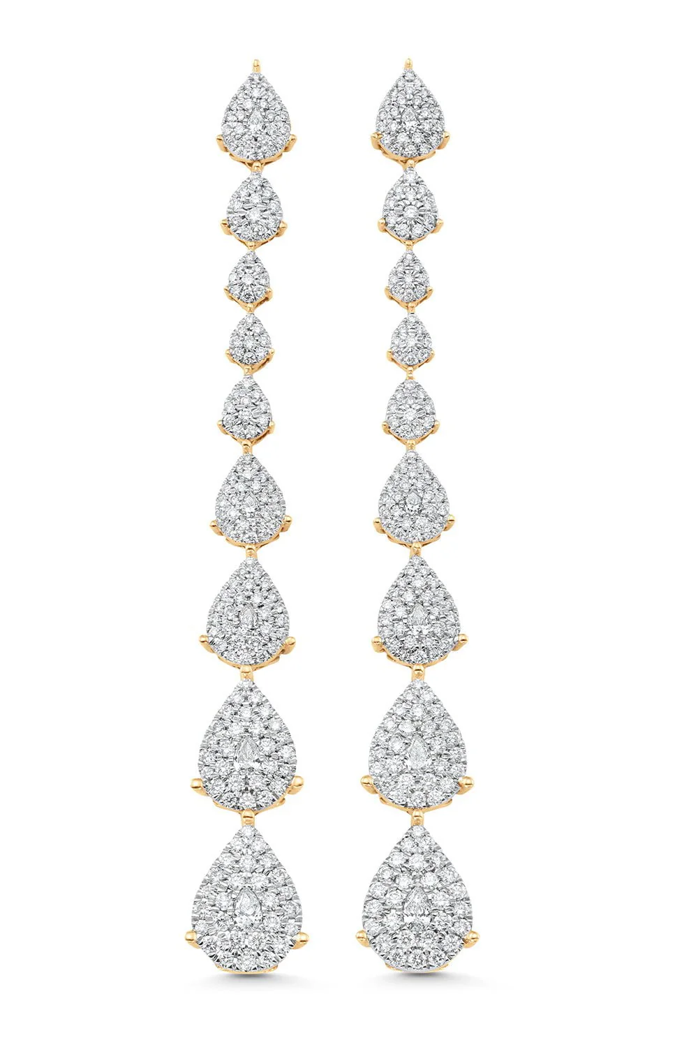 Illusion Diamond Cluster Drop Earrings