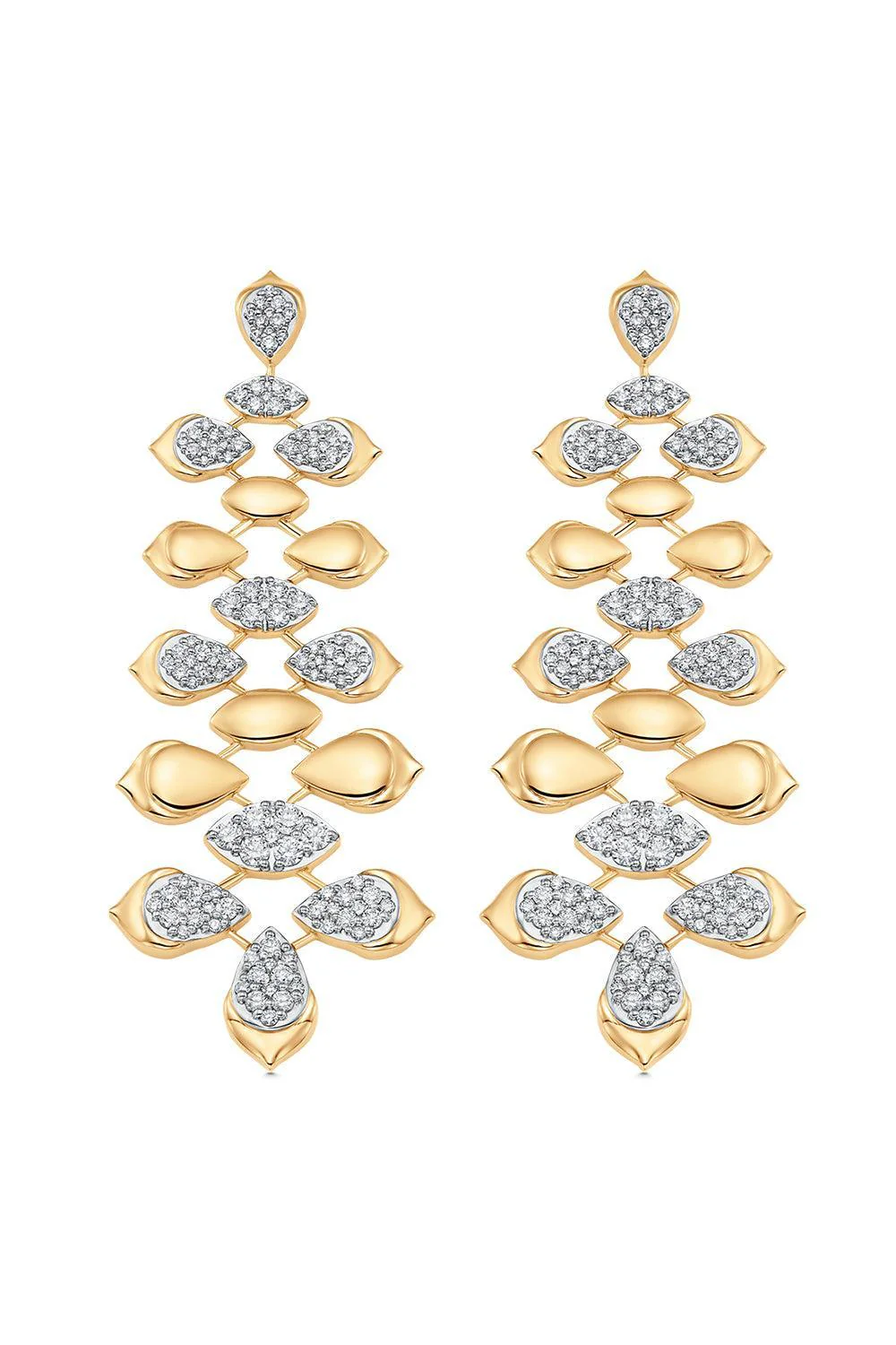 Lierre Partial Pear Marquise Earrings