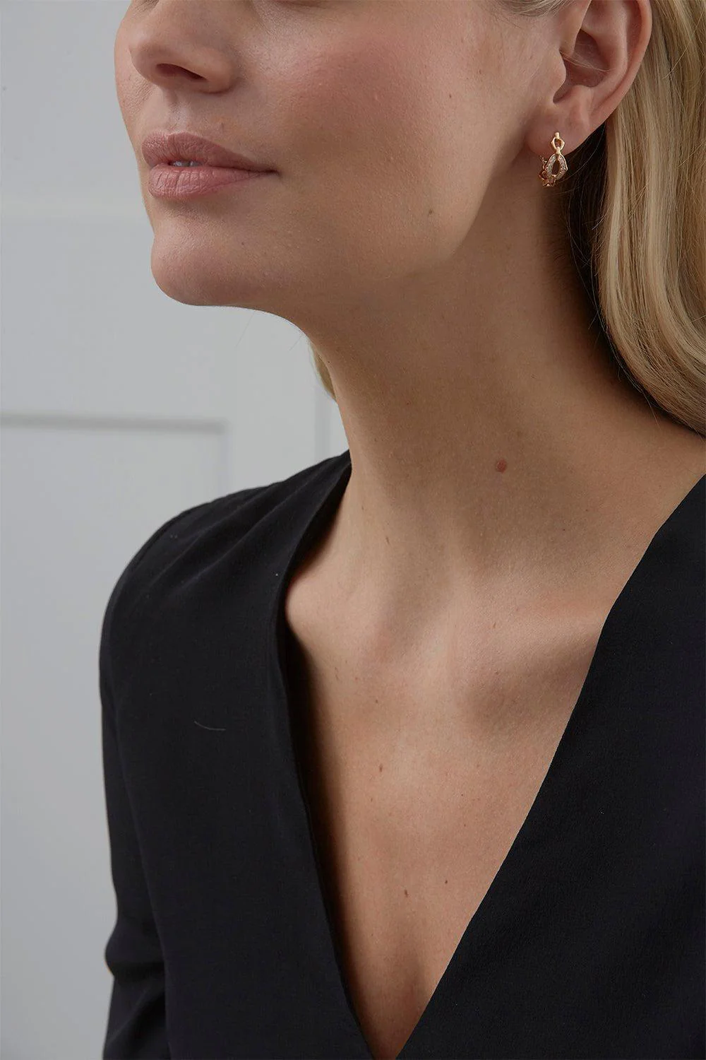 Lucia Chain Link Hoop Earrings - Image 2