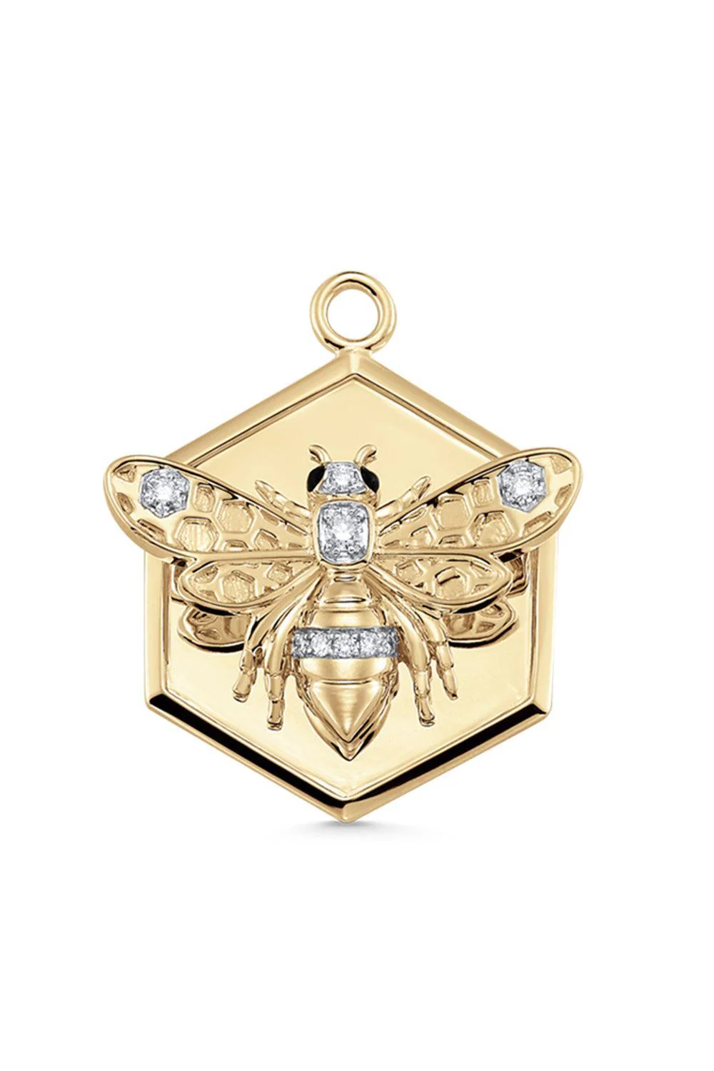 Queen Bee Hexagon Charm