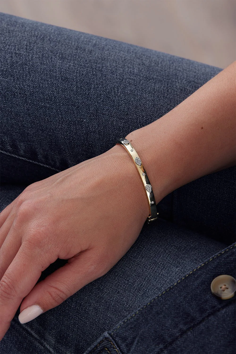 Reverie Mixed Diamond Bangle Bracelet - Image 2