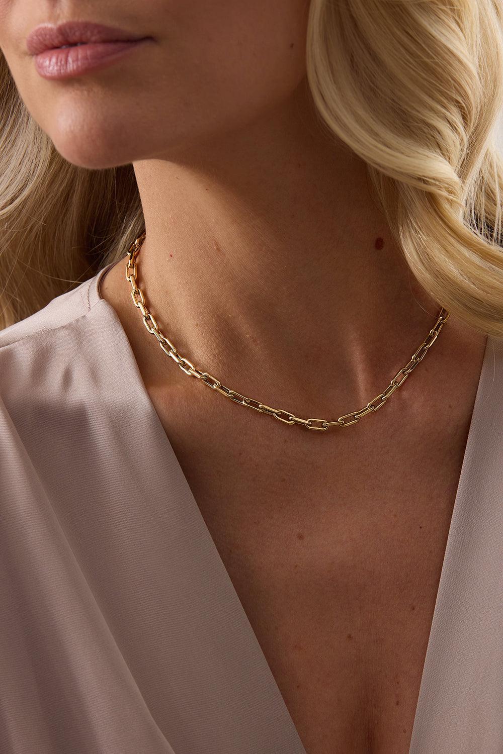 Small Rectangle Charm Necklace - Image 3