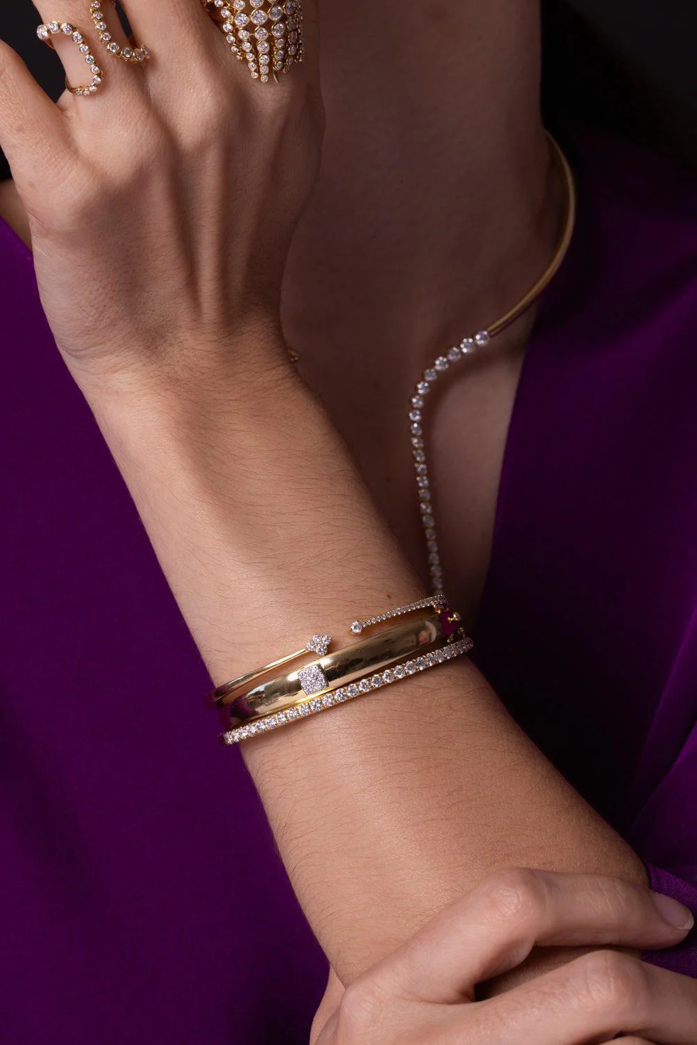 Veena Diamond Bangle - Image 3