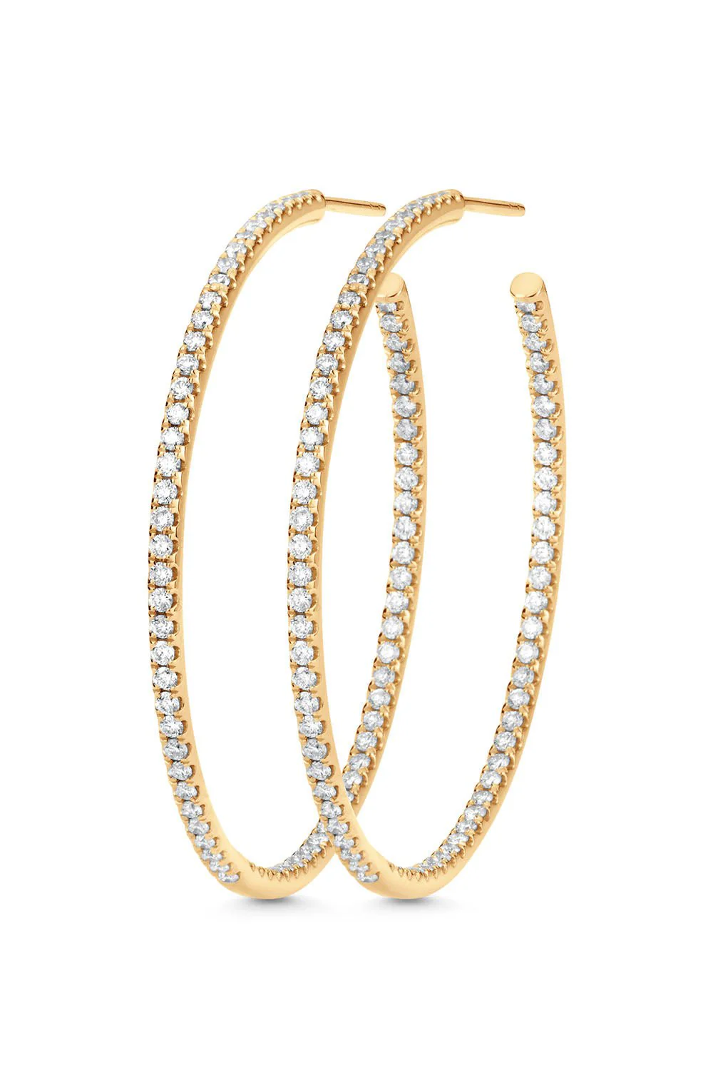 Veena Inside-Out Small Diamond Hoop Earrings
