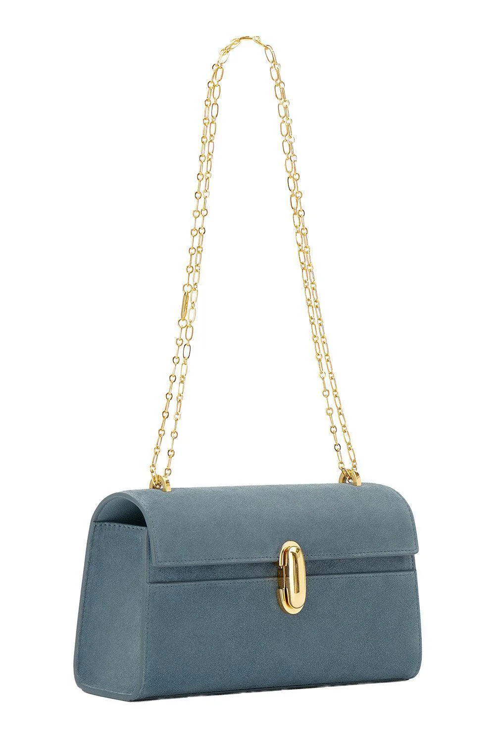 Chain Symmetry Pochette - Denim Suede - Image 2