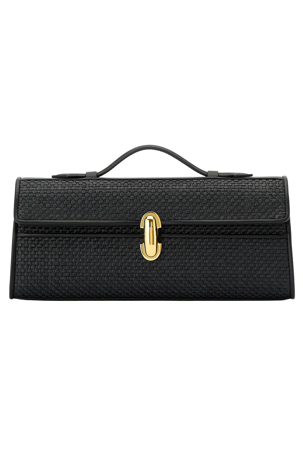 Slim Symmetry Pochette - Black Raffia