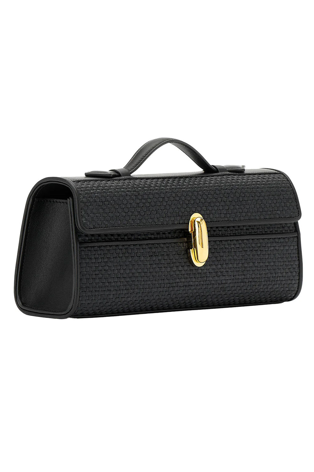 Slim Symmetry Pochette - Black Raffia - Image 2