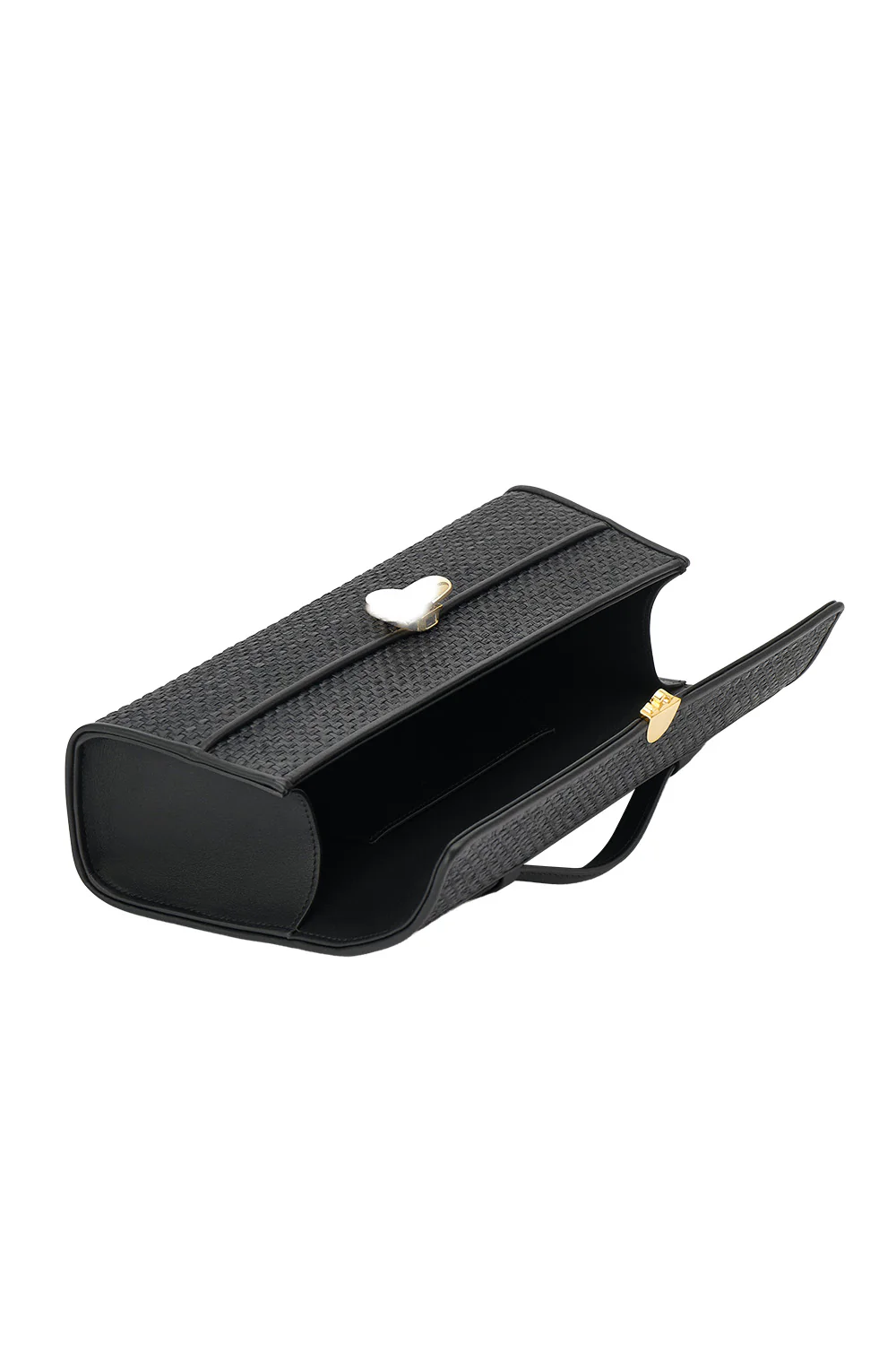 Slim Symmetry Pochette - Black Raffia - Image 6