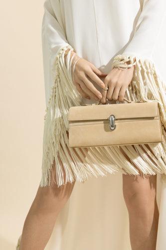 Slim Symmetry Pochette - Flax Suede - Image 2