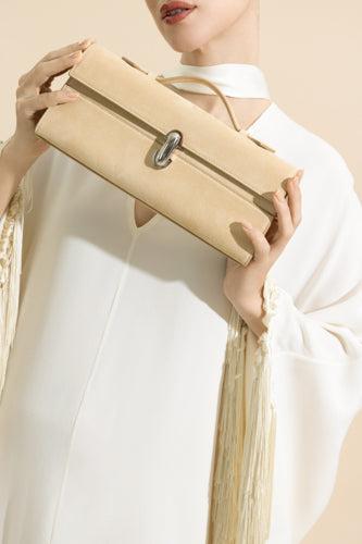 Slim Symmetry Pochette - Flax Suede - Image 3