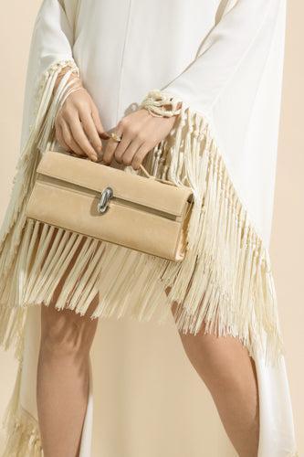 Slim Symmetry Pochette - Flax Suede - Image 4